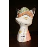 Rare Beswick Winking Fox money box, No 1761, approx 8" tall, 1954-1071