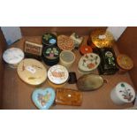 Two Victorian snuff boxes and collection of 19 other assorted enamel, wooden, lacquer etc. boxes