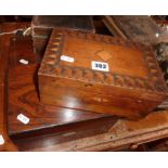 Four various Victorian work and jewellery boxes