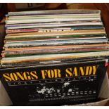 Box of assorted Jazz and Blues vinyl LPs