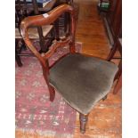 Victorian mahogany set of four balloon back dining chairs