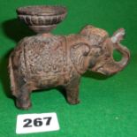 Indian bronze elephant figural censer