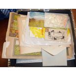 1920s scrap book pages, 1950s booklets, sketches and small watercolours, assorted ephemera