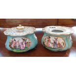 Meissen chinoiserie pouncepot and matching inkwell