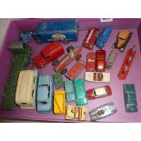 Assorted diecast vehicles, makers inc. Dinky Toys, Lesney, Crescent Toy Co, etc.