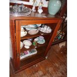 Edwardian light mahogany display cabinet