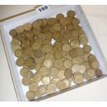 Large quantity of threepence pieces