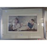 William RUSSELL FLINT colour print "Interlude", signed and stamped
