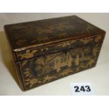 19th c. Chinoiserie lacquer box (A/F)