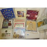 Nine 1980s and 1990s Royal Mint uncirculated coin collections, most MIP, and a Guernsey £2