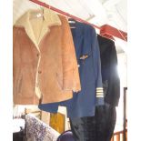 Vintage Clothing: A British Caledonian pilot's tunic, a gentleman's tailcoat and a sheepskin jacket
