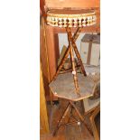 Two Victorian bamboo and rattan occasional tables