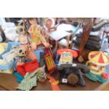 Assorted toys and dolls, inc. tin-plate telephone