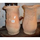 Pair of terracotta jugs