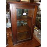Edwardian mahogany small glazed table top shop display cabinet
