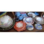 Quantity of assorted china plates, inc. Noritake fruit bowls set, etc.