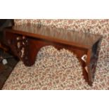 19th c. mahogany wall bracket shelf