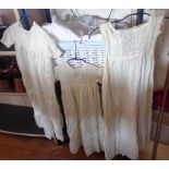 Collection of Victorian silk and lace Christening gowns (13)