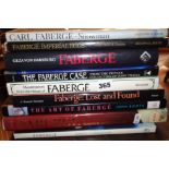 Nine hardback books about Fabergé