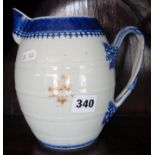 18th c. Chinese porcelain armorial barrel jug