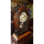 Late 19th century German Regulator 'Cathedral' mantle clock