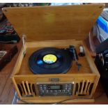 A Classic Collector's Edition wood cased radiogram/cd/cassette player
