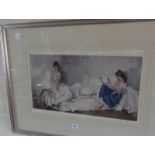 William RUSSELL FLINT, colour print 'Interlude', signed and stamped