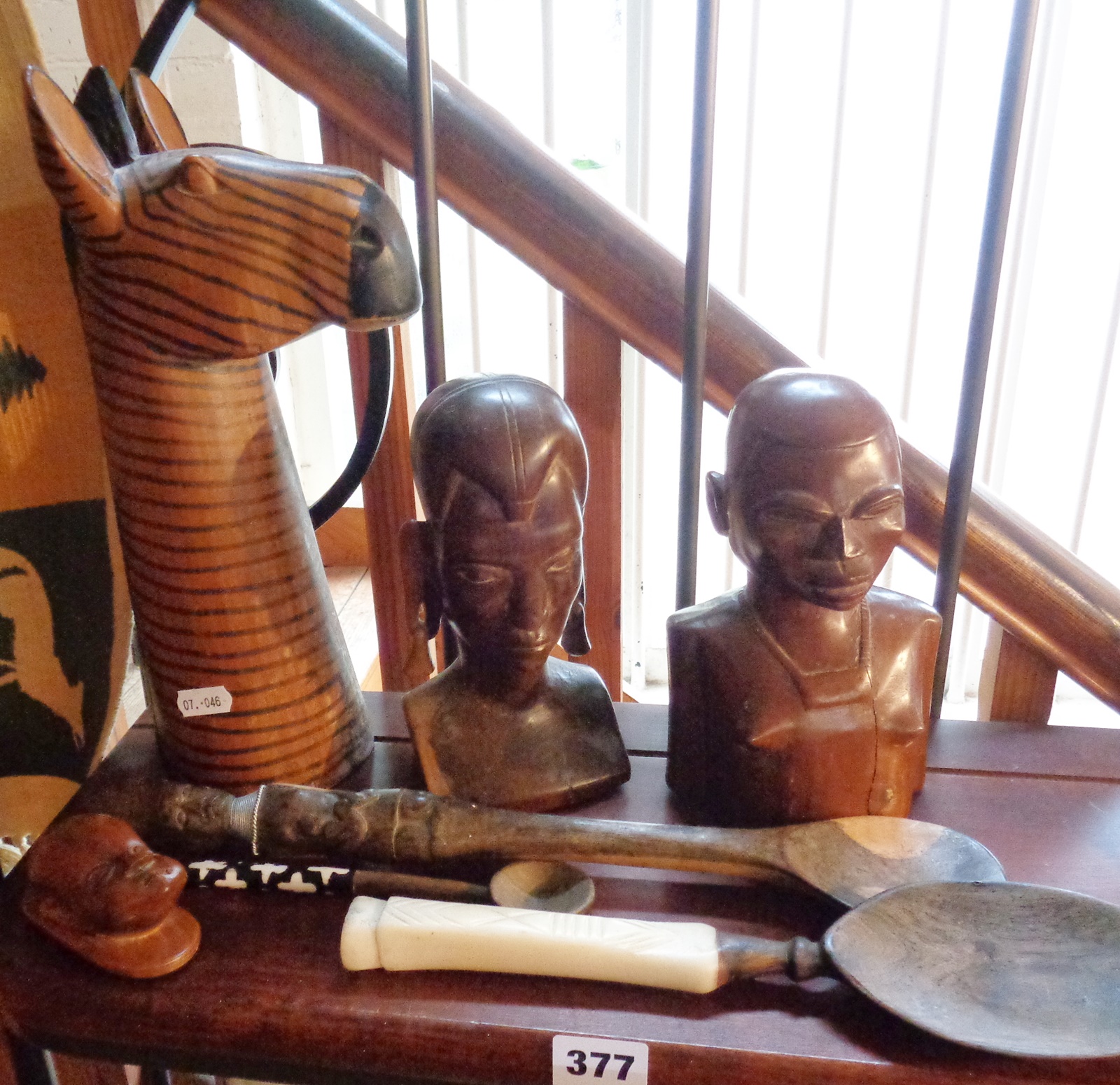 Assorted Tribal wooden carvings, figures etc