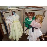 1940's/50's Madame Alexander vintage Little Women Dolls, Beth and Amy, contained in original