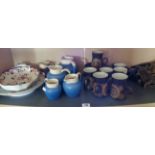 Denby "Arabesque" coffee cups and saucers and other ceramics