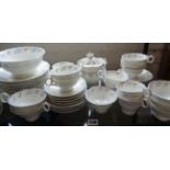 Extensive 19th century Rockingham style china tea service