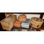 Vintage sewing baskets and contents