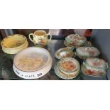 Shelley and Sylvac child's bowls and Victorian china toy child's dinner service