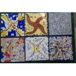 Set of six ceramic tiles - "La Suite Catalane", designed by celebrated Surrealist artist Salvador