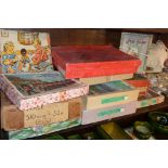Large quantity of wooden jigsaws (some in bags) including Tucks, GWR, Photochrom, Victory etc