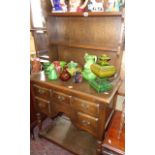 Small oak pot board dresser