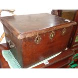 18th century large oak ballot box, set with five locks and marked as 'AM', '1778'