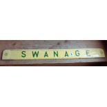 Swanage - Herston painted Southern Railway Carriage sign, c.1920's