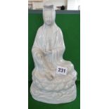 Chinese porcelain blanc-de-chine figure of Guan Ying