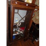 Edwardian inlaid mahogany china cabinet with single astragal glazed door