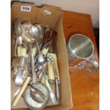 Assorted silver plated cutlery etc