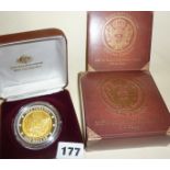 Royal Australian Mint 2007 $1 Selectively gold plated silver coin 1732 Johanna in case with COA