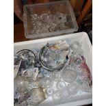 Large quantity of cut glasses and other glassware