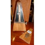 Early 20th century Maelzel Pagnet Metronome, in faded rosewood case (working)