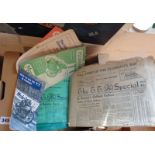 1940's The TT Special newspaper and other vintage ephemera relating to the Isle of Man TT Motorcycle