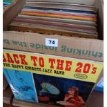 Box of Jazz and vinyl LPs