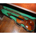 Vintage Violin and Bow, in case