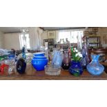 Collection of assorted coloured glassware, inc. Murano, Caithness, etc.