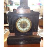 Victorian marble mantle clock