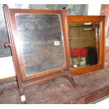19th c. toilet mirror and a wall mirror